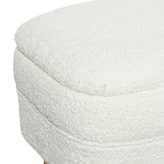 Kirkland's Home Upholstered Wood Leg Storage Bench- Benches & Ottomans