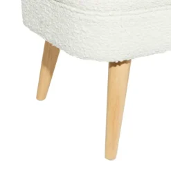 Kirkland's Home Upholstered Wood Leg Storage Bench- Benches & Ottomans