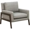 Kirkland's Home Upholstered Wood Trim Accent Chair- Accent Chairs