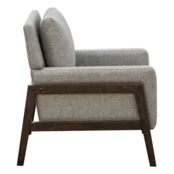 Kirkland's Home Upholstered Wood Trim Accent Chair- Accent Chairs