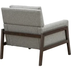 Kirkland's Home Upholstered Wood Trim Accent Chair- Accent Chairs