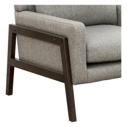 Kirkland's Home Upholstered Wood Trim Accent Chair- Accent Chairs