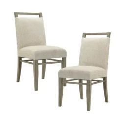 Kirkland's Home Upholstered Wooden Dining Chairs, Set Of 2- Dining Chairs
