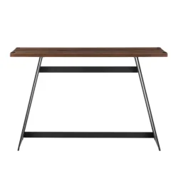 Kirkland's Home Urban Metal Wrap Dark Walnut Console Table- Console Tables