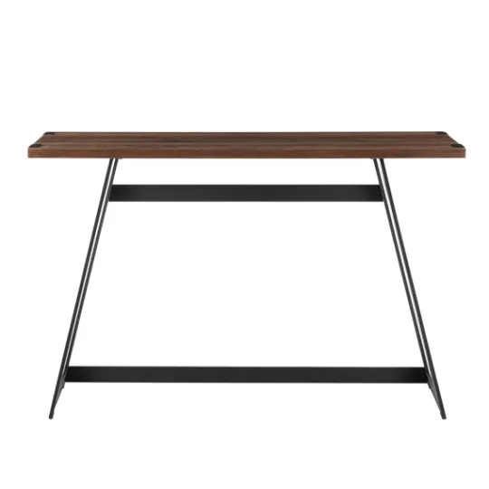 Kirkland's Home Urban Metal Wrap Dark Walnut Console Table- Console Tables