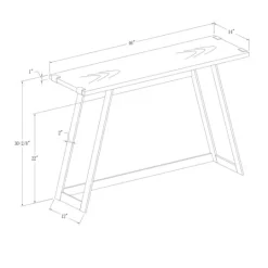 Kirkland's Home Urban Metal Wrap Dark Walnut Console Table- Console Tables