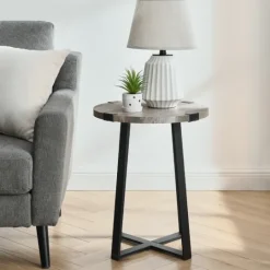 Kirkland's Home Urban Rustic Round Accent Table- Accent & End Tables