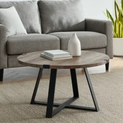 Kirkland's Home Urban Rustic Round Coffee Table- Coffee Tables