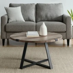 Kirkland's Home Urban Rustic Round Coffee Table- Coffee Tables