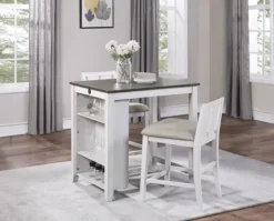 Kirkland's Home Usb Counter Table And Stools, Set Of 3- Dining Sets