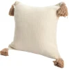 Kirkland's Home Vanilla Gauze Organic Tassel Throw Pillow- Pillows