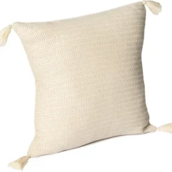Kirkland's Home Vanilla Trapeze Organic Cotton Throw Pillow- Pillows