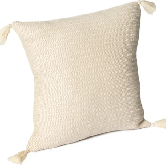 Kirkland's Home Vanilla Trapeze Organic Cotton Throw Pillow- Pillows