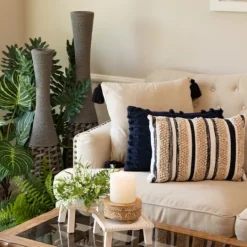 Kirkland's Home Veined Zebra Palm Potted Plant- Trees & Topiaries
