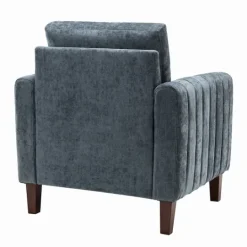 Kirkland's Home Velvet Channel Stitch Accent Chair- Accent Chairs