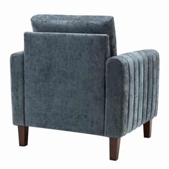 Kirkland's Home Velvet Channel Stitch Accent Chair- Accent Chairs