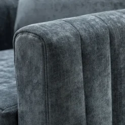 Kirkland's Home Velvet Channel Stitch Accent Chair- Accent Chairs