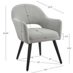 Kirkland's Home Velvet Curved Open Back Dining Chair- Dining Chairs