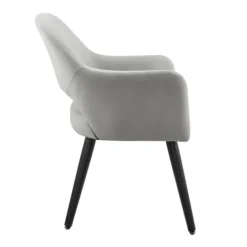 Kirkland's Home Velvet Curved Open Back Dining Chair- Dining Chairs