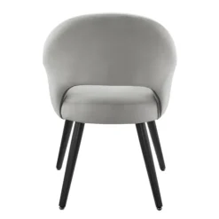 Kirkland's Home Velvet Curved Open Back Dining Chair- Dining Chairs