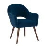 Kirkland's Home Velvet Curved Open Back Dining Chair- Dining Chairs