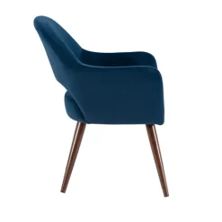 Kirkland's Home Velvet Curved Open Back Dining Chair- Dining Chairs