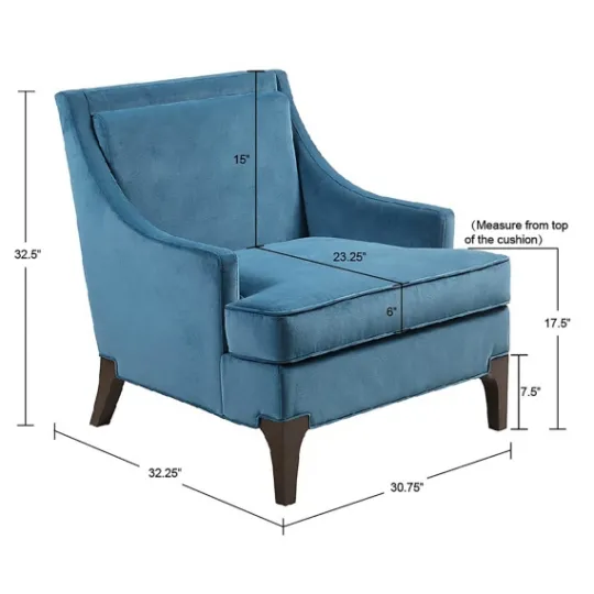 Kirkland's Home Velvet Martha Stewart Accent Chair- Accent Chairs
