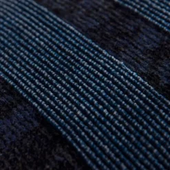 Kirkland's Home Velvet Navy Monochrome Stripe Lumbar Pillow- Pillows