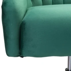 Kirkland's Home Velvet Tufted Golden Leg Swivel Office Chair- Office Furniture