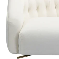 Kirkland's Home Velvet Tufted Golden Leg Swivel Office Chair- Office Furniture