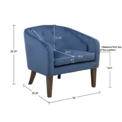 Kirkland's Home Velvet Tufted Midcentury Modern Accent Chair- Accent Chairs