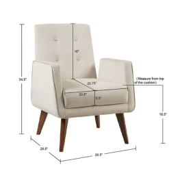Kirkland's Home Velvet Tufted Midcentury Accent Chair- Accent Chairs