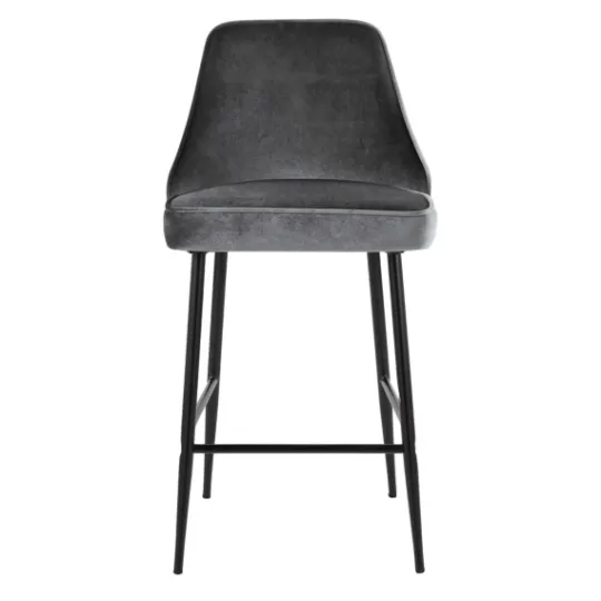 Kirkland's Home Velvet Upholstered Counter Stools, Set Of 2- Bar Stools & Counter Height Stools