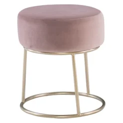 Kirkland's Home Velvet Upholstered Vanity Stool- Benches & Ottomans