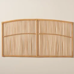Kirkland's Home Vertical Weave Rat Queen Headboard- Beds & Headboards