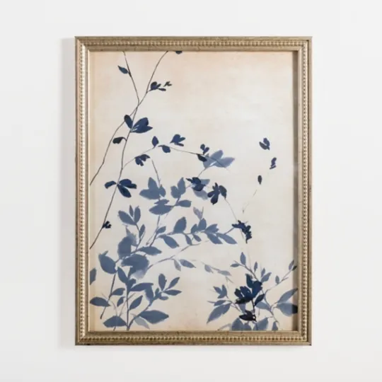 Kirkland's Home Vintage Blue Leaf Ii Framed Art Print- Framed Art