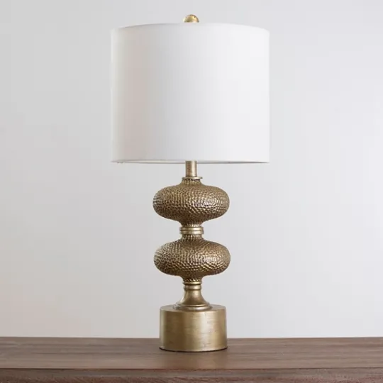 Kirkland's Home Vintage Brass Textured Table Lamp- Table Lamps