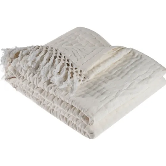 Kirkland's Home Vintage Cotton Fringe Throw- Blankets & Throws