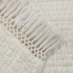 Kirkland's Home Vintage Cotton Fringe Throw- Blankets & Throws