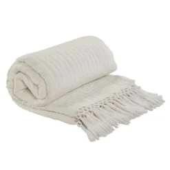 Kirkland's Home Vintage Cotton Fringe Throw- Blankets & Throws