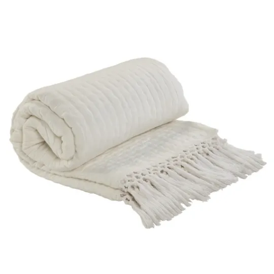 Kirkland's Home Vintage Cotton Fringe Throw- Blankets & Throws
