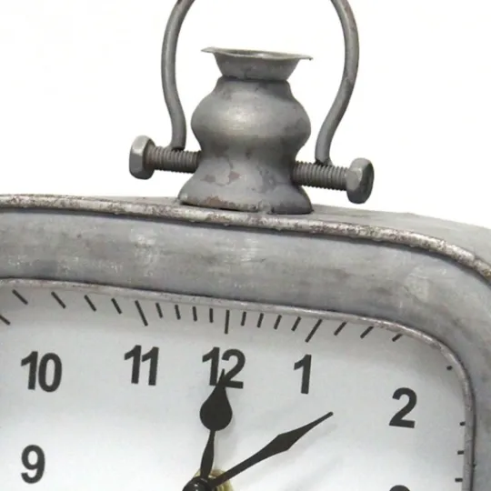Kirkland's Home Vintage Galvanized Tabletop Clock- Decorative Accents
