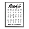 Kirkland's Home Vintage Laundry Chart Framed Wall Plaque- Wall Quotes & Signs