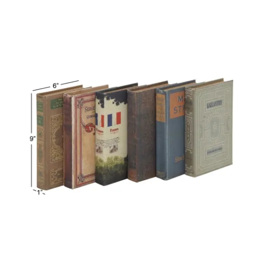 Kirkland's Home Vintage Library Decorative 6-Pc. Book Box Set- Baskets & Boxes