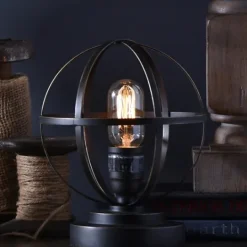 Kirkland's Home Vintage Metal Sphere Lamp- Table Lamps