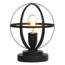 Kirkland's Home Vintage Metal Sphere Lamp- Table Lamps