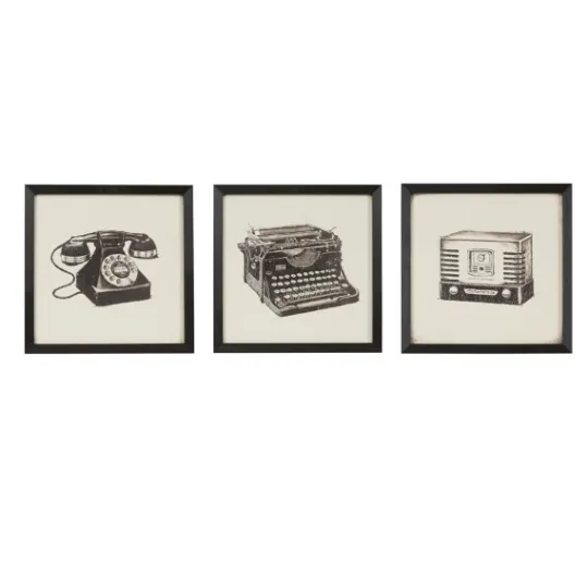 Kirkland's Home Vintage Model Framed Art Prints, Set Of 3- Framed Art