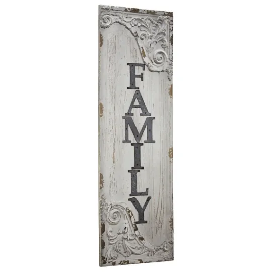 Kirkland's Home Vintage Painted Wood Family Sign- Wall Quotes & Signs