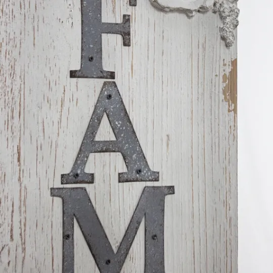 Kirkland's Home Vintage Painted Wood Family Sign- Wall Quotes & Signs