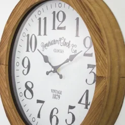 Kirkland's Home Vintage Pocket Watch Wooden Wall Clock- Clocks